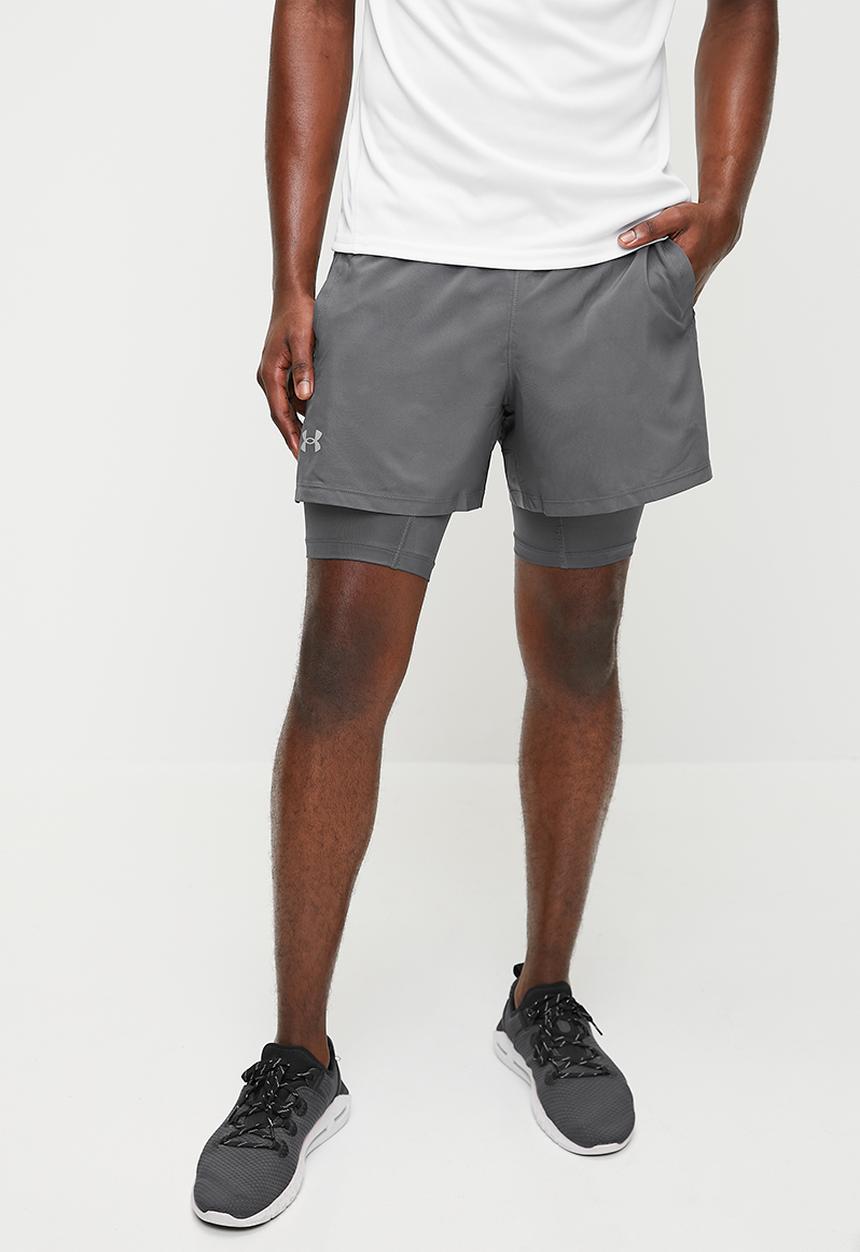Under Armour - Ua launch 5'' 2-in-1 short - grey