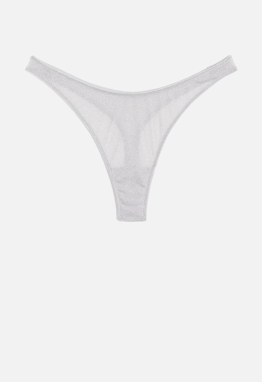 H&M - Glittery thong briefs - grey
