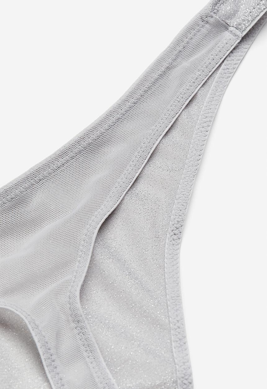 H&M - Glittery thong briefs - grey