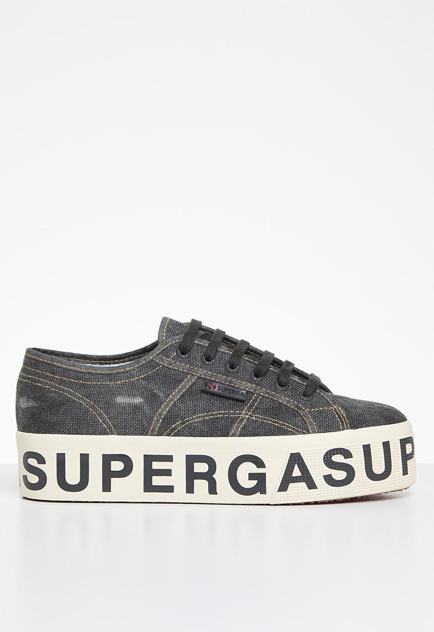 SUPERGA - 2790 Destroyed denim 2790 cotlettering denim platform 