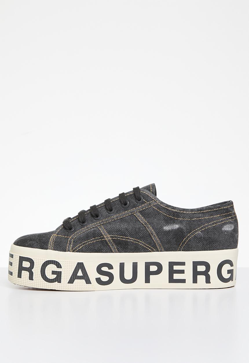 SUPERGA - 2790 Destroyed denim 2790 cotlettering denim platform 
