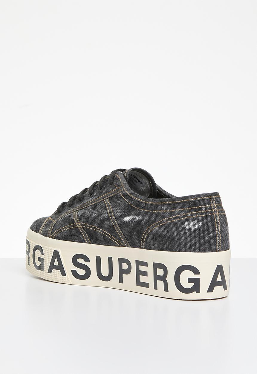 SUPERGA - 2790 Destroyed denim 2790 cotlettering denim platform 