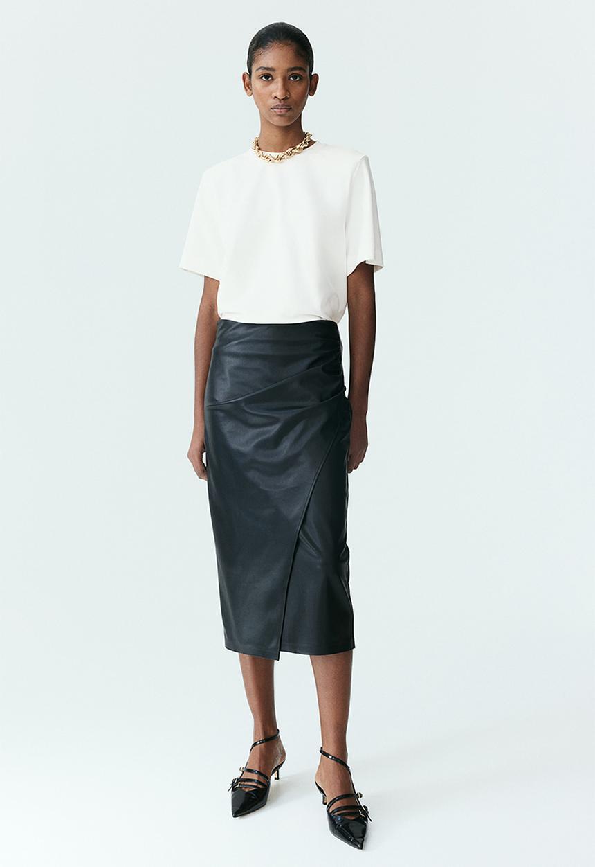 H&M - Shoulder-pad t-shirt - white