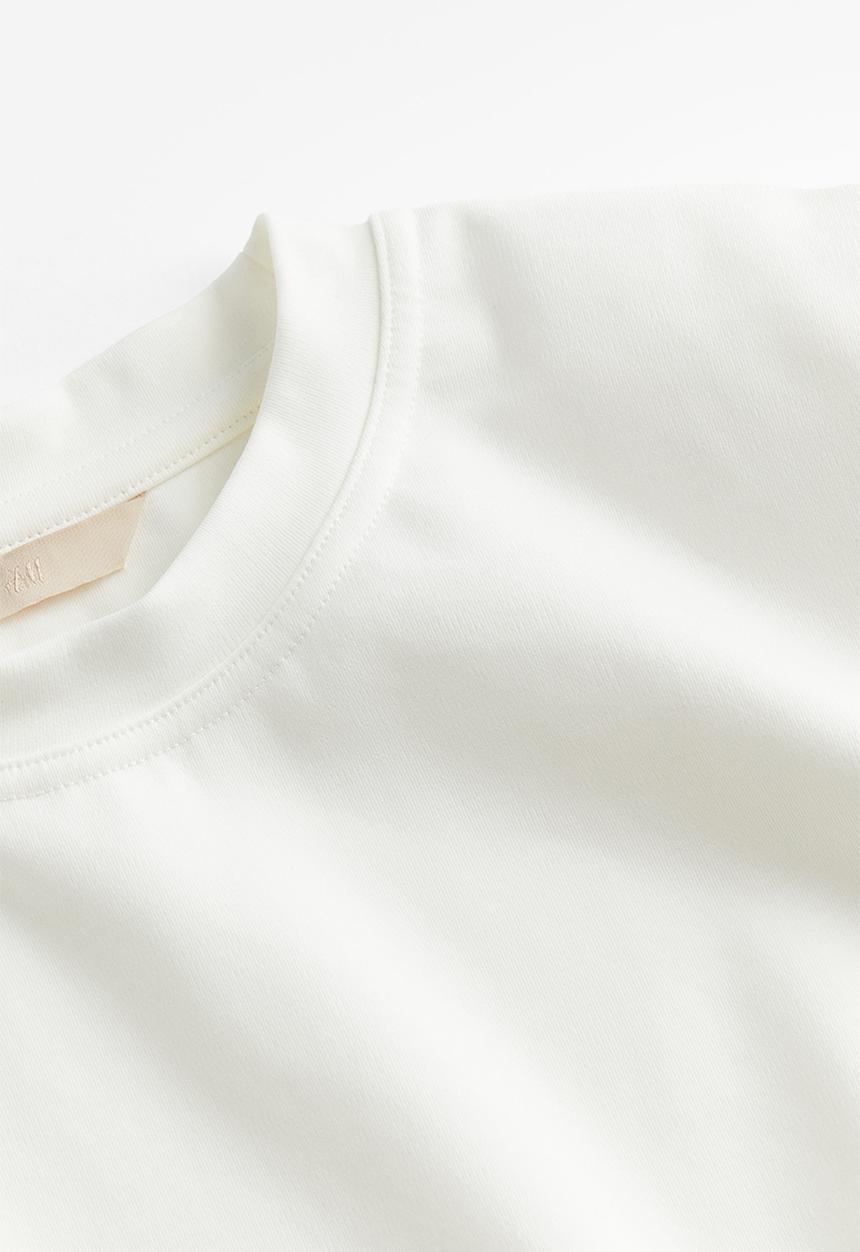 H&M - Shoulder-pad t-shirt - white