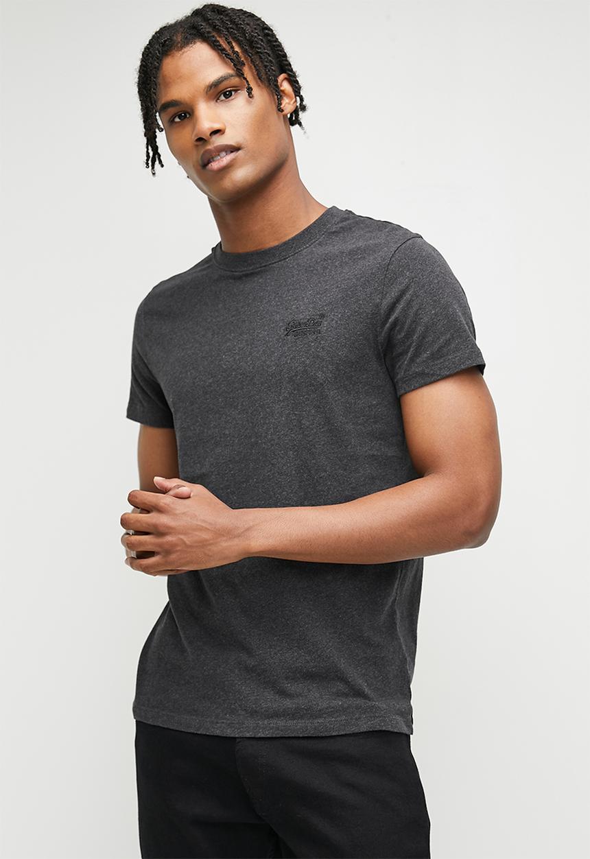Superdry. - Organic Cotton Essential Logo T-Shirt - Raven Black Marl