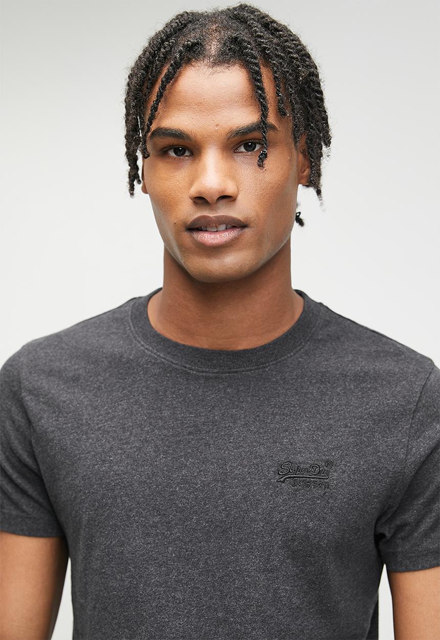 Superdry. - Organic Cotton Essential Logo T-Shirt - Raven Black Marl