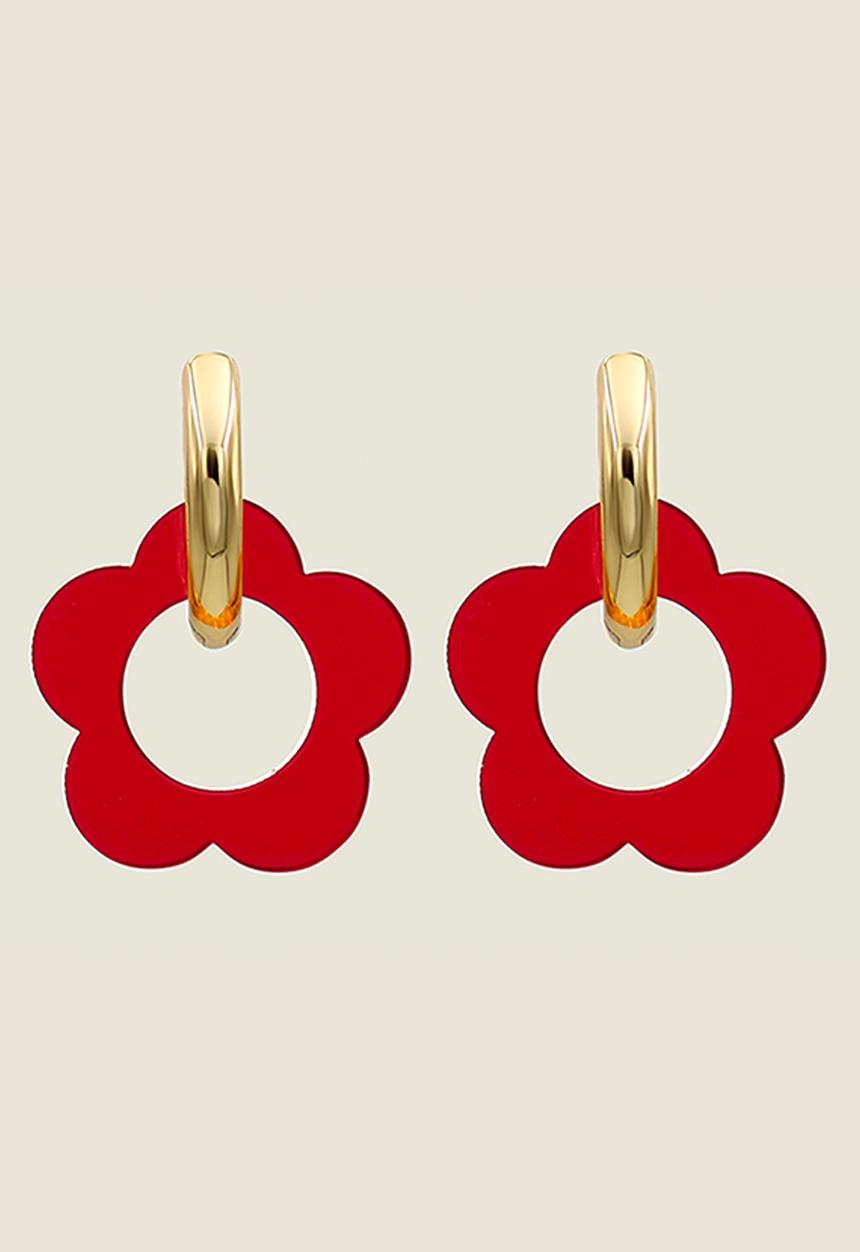 Pina Jewels - Daisy Charms - Transparent Red
