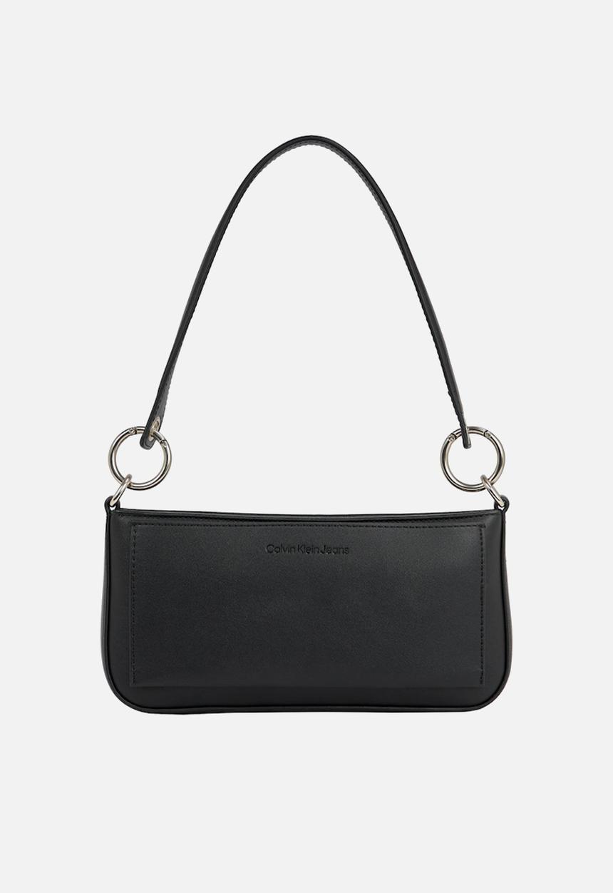 Calvin Klein - Sculpted shoulder pouch25 mono - black/metallic logo