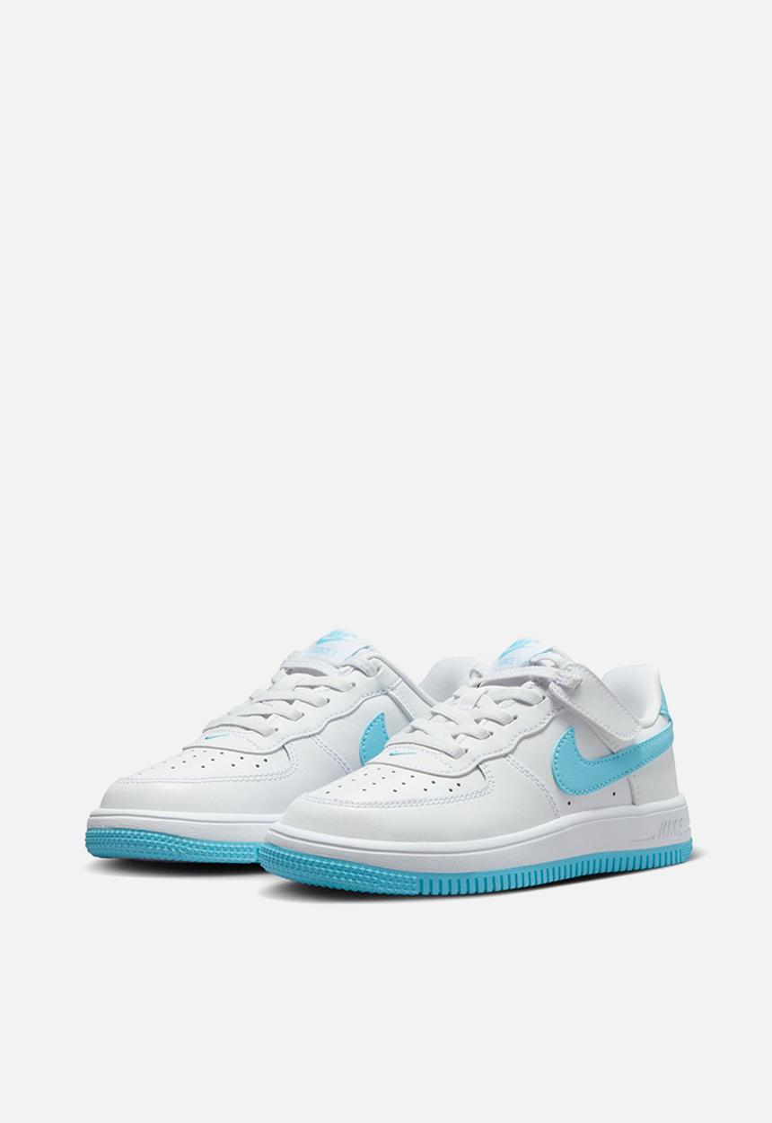 Nike - Nike Force 1 Low Easyon Psv - White/Aquarius Blue-White