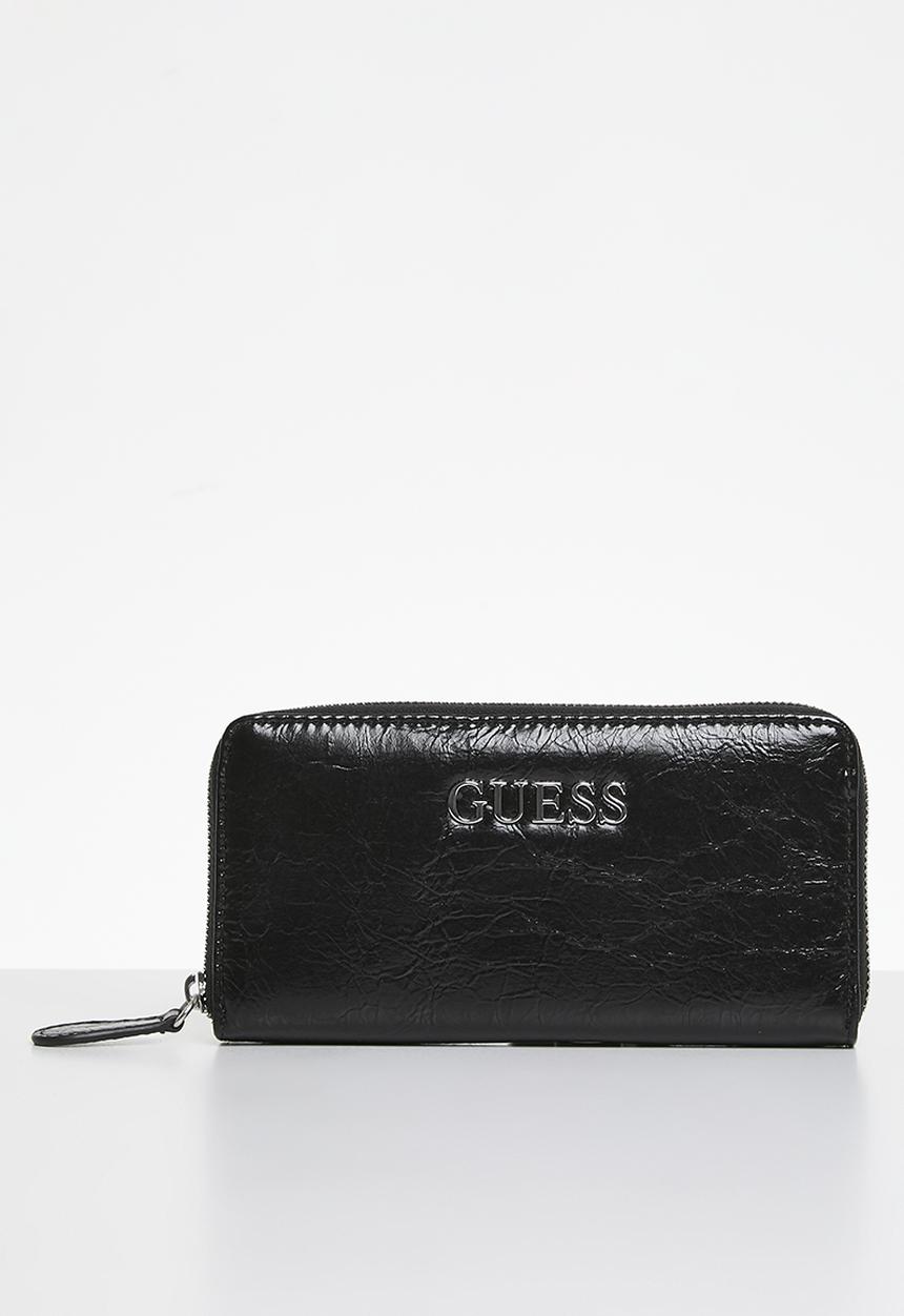 GUESS - Traymore medium zip around purse -black