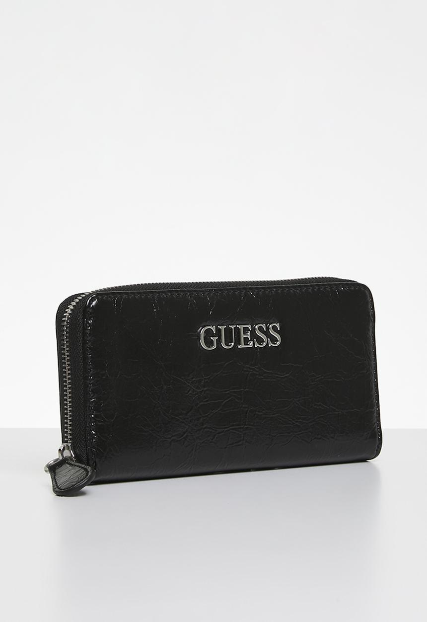 GUESS - Traymore medium zip around purse -black