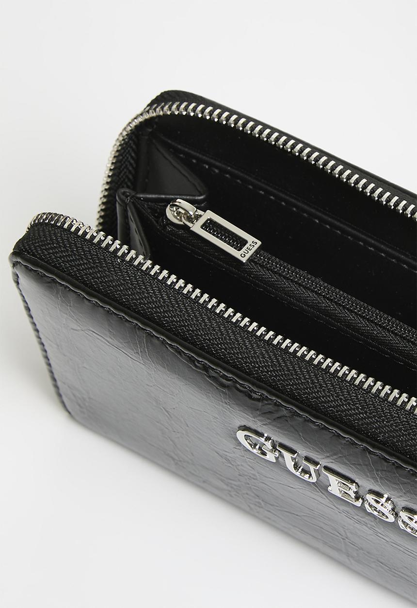 GUESS - Traymore medium zip around purse -black