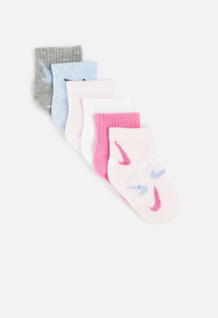 Nike - Nhn swooshfetti 6pk ankle sock - pink foam