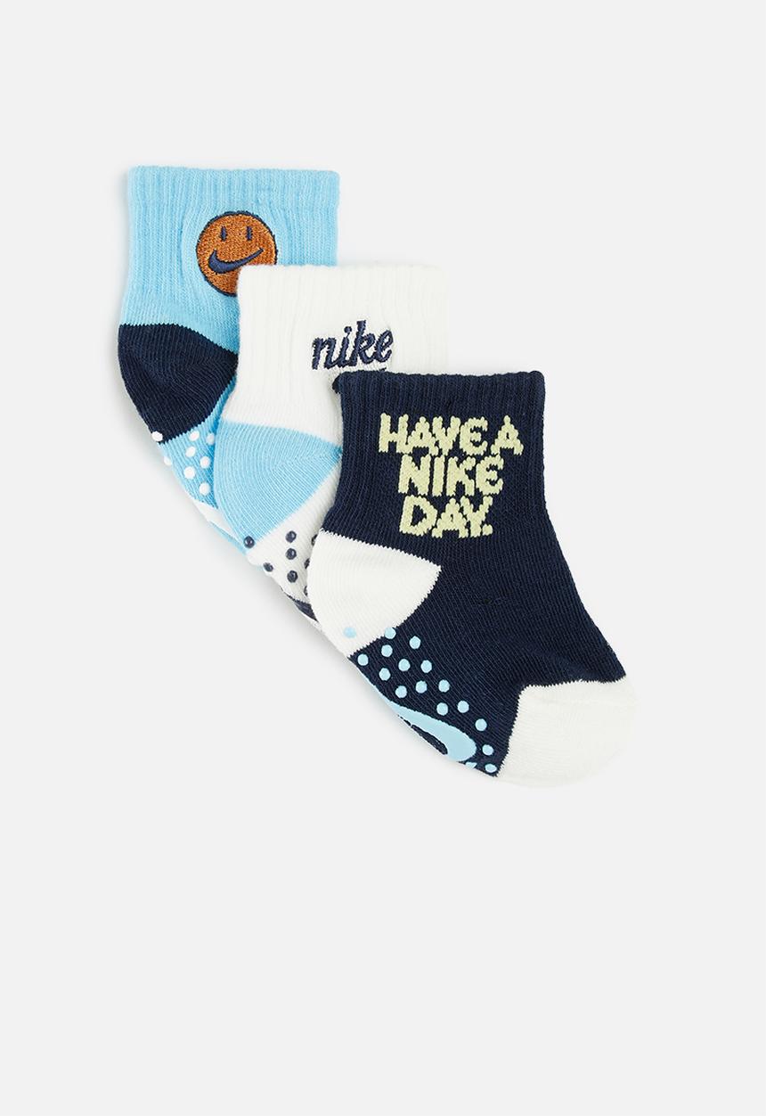 Nike - Nhn 3pk boys gripper sock - aquarius blue