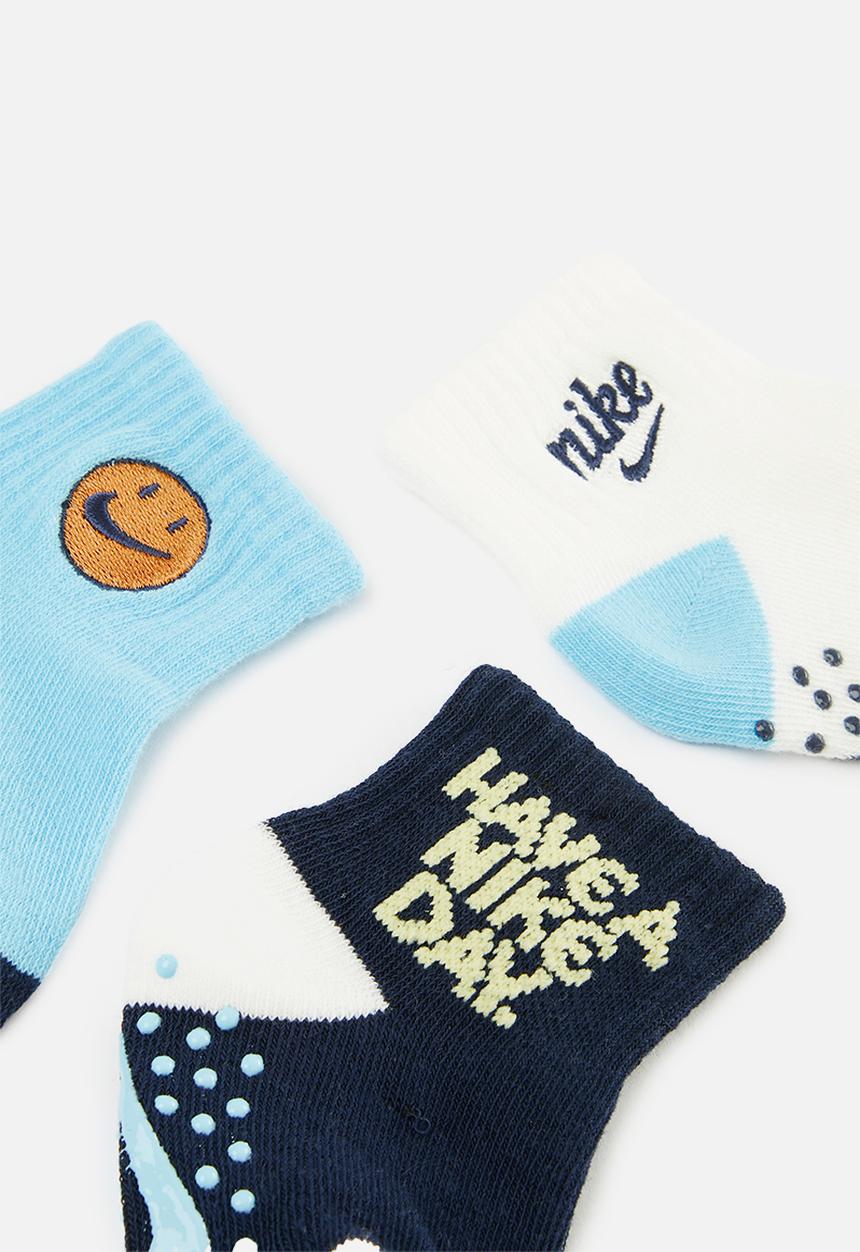 Nike - Nhn 3pk boys gripper sock - aquarius blue