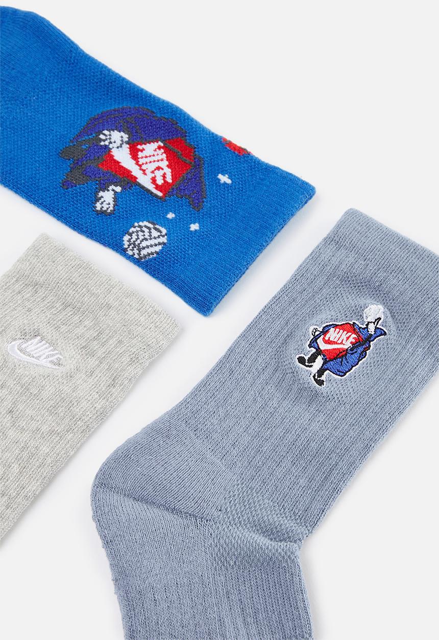 Nike - Nhb3pk crew boys boxy sock - photo blue