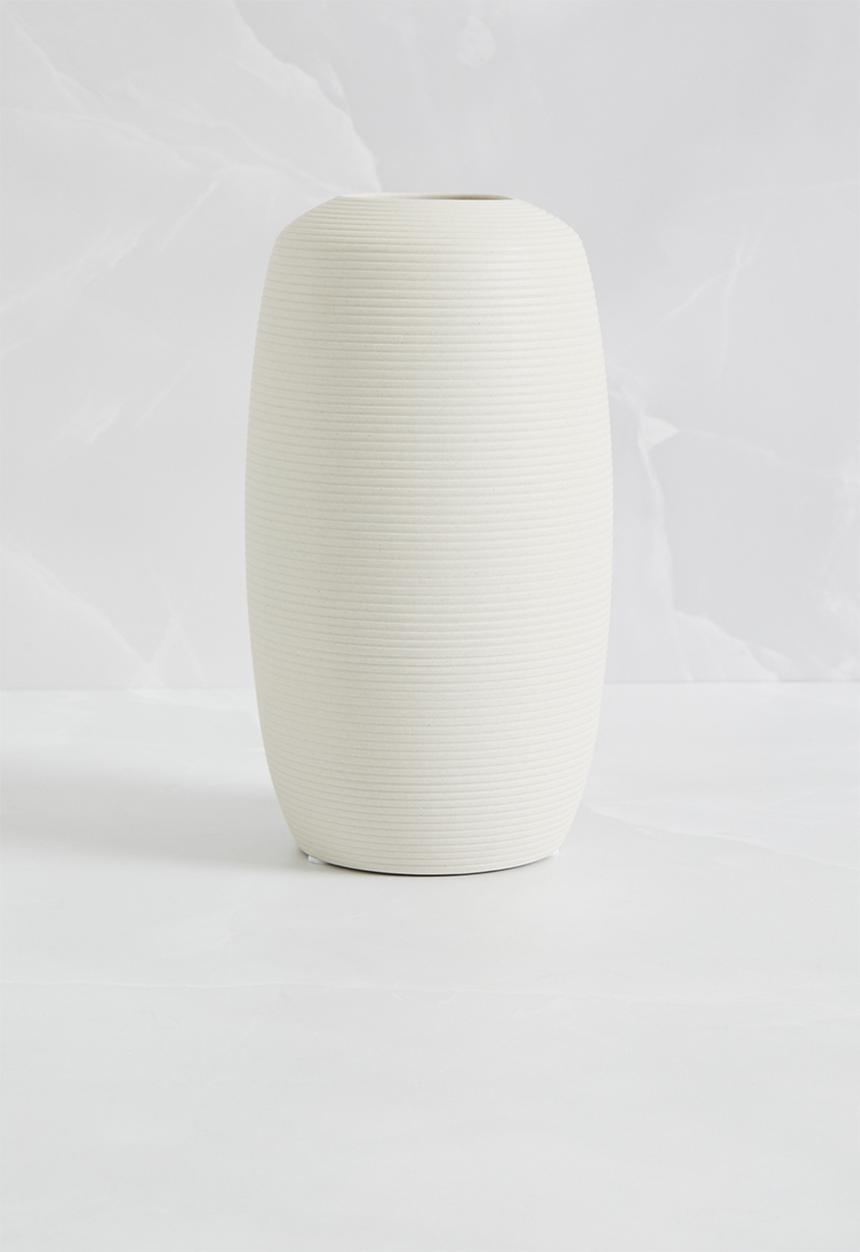 Sixth Floor - Cylinder Ceramic Vase White