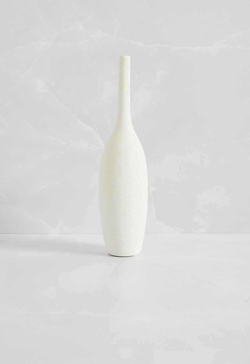 Sixth Floor - Narrow Neck Ceramic Vase White