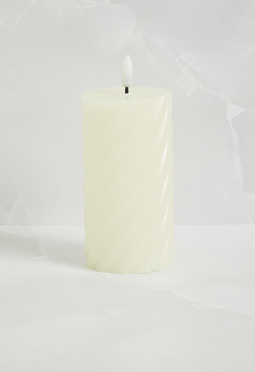H&S - White LED Candle - Twist White
