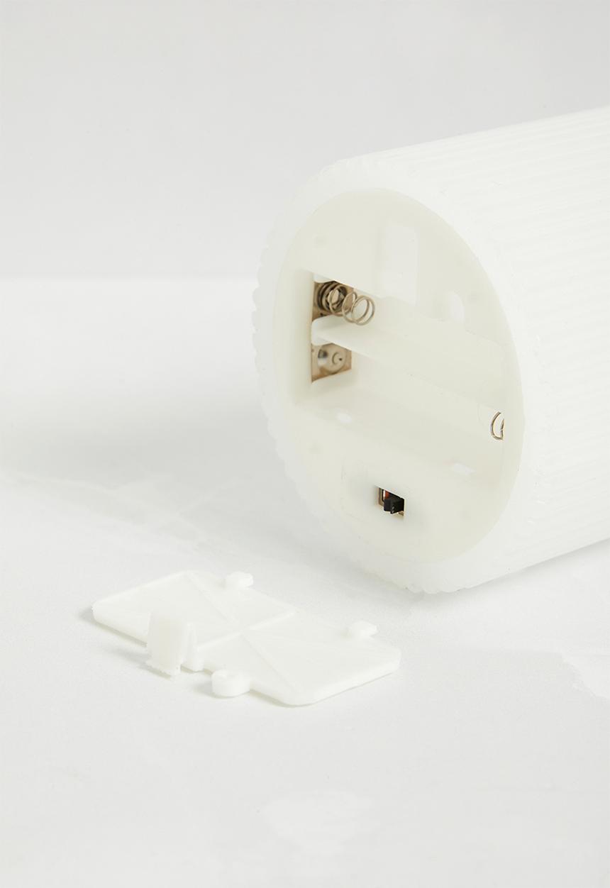 H&S - LED Candle - Small Stripe White