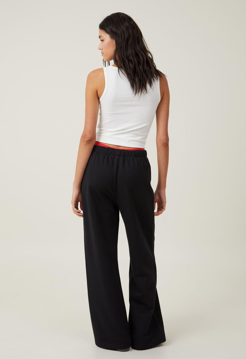 Cotton On - Classic Fleece Wide Leg Sweatpant - Black