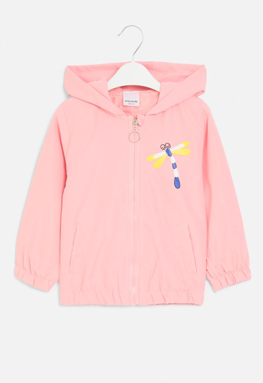 Pop Candy - Hooded printed jacket - pink & blue dragonfly