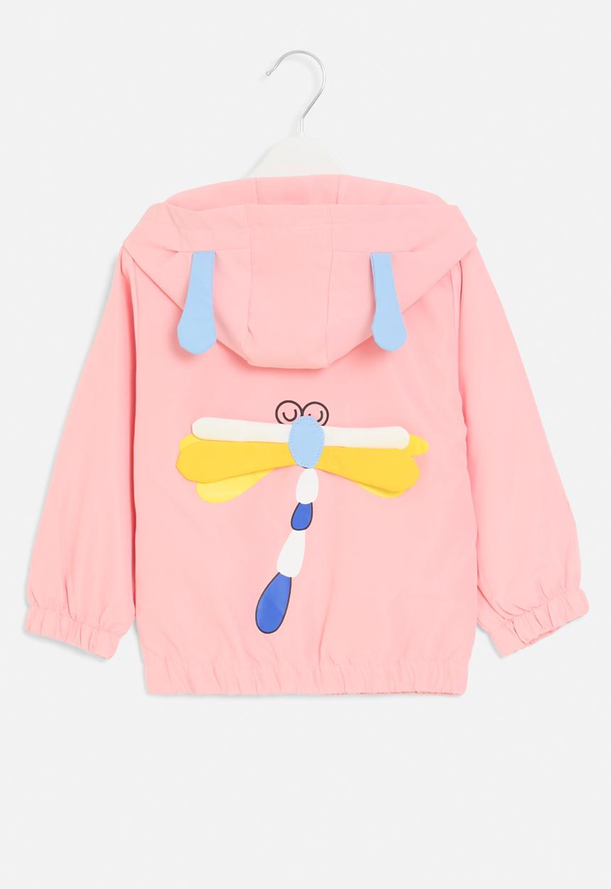 Pop Candy - Hooded printed jacket - pink & blue dragonfly