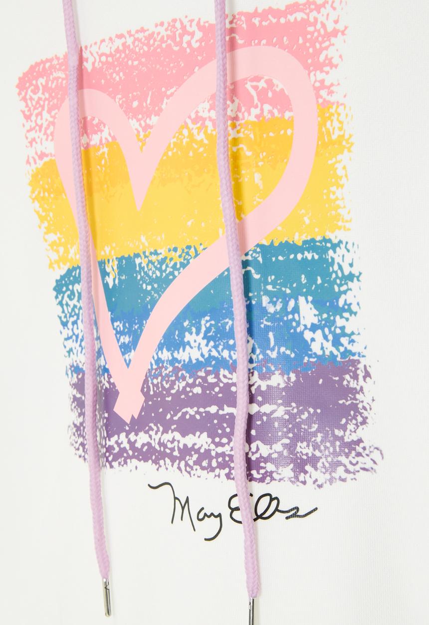 Pop Candy - Colour block hoodie - purple & white