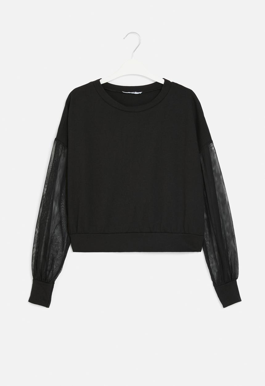 HAILYS - Long sleeve c sw lanny t sweatshirt - black