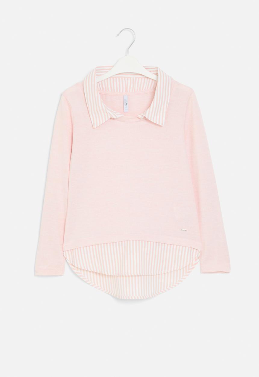 HAILYS - Long sleeve p tp linda top - rose marl