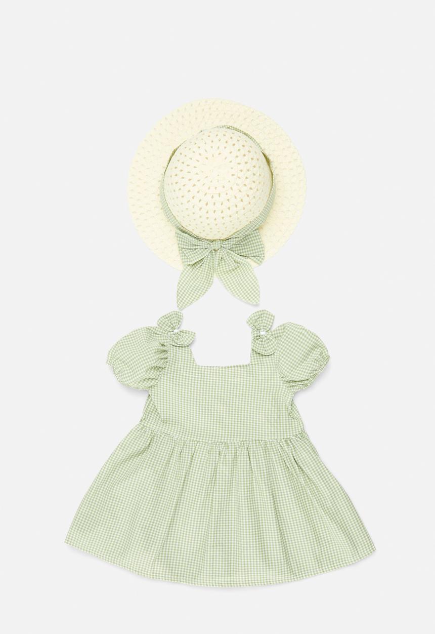 Pop Candy - Dress & hat set - sage