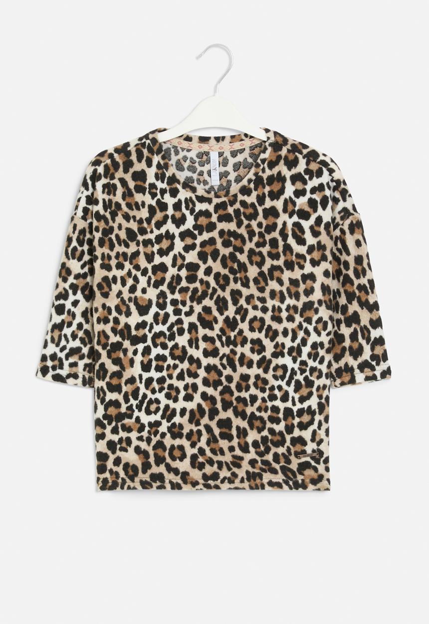 HAILYS - 3/4 p tp mia top - leopard