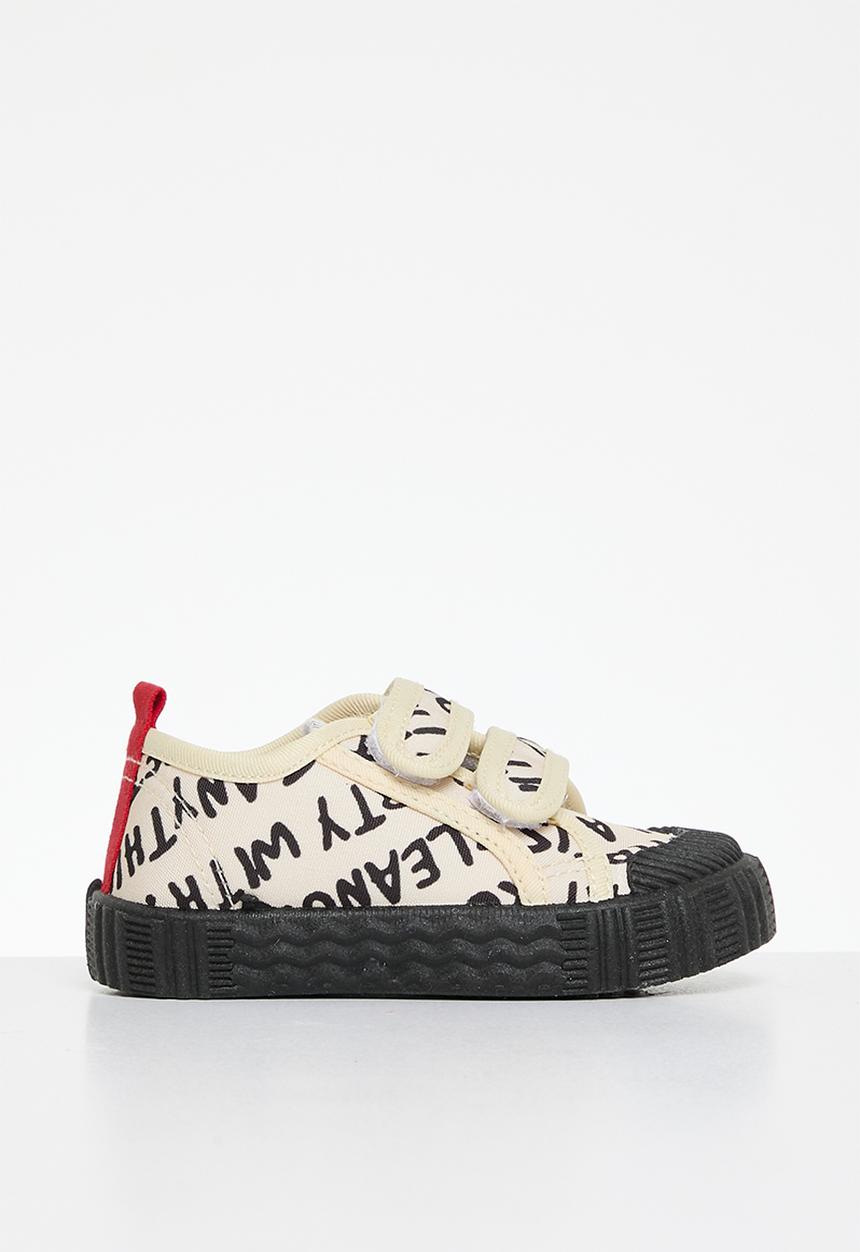 Pop Candy - Twin velcro strap sneakers - beige