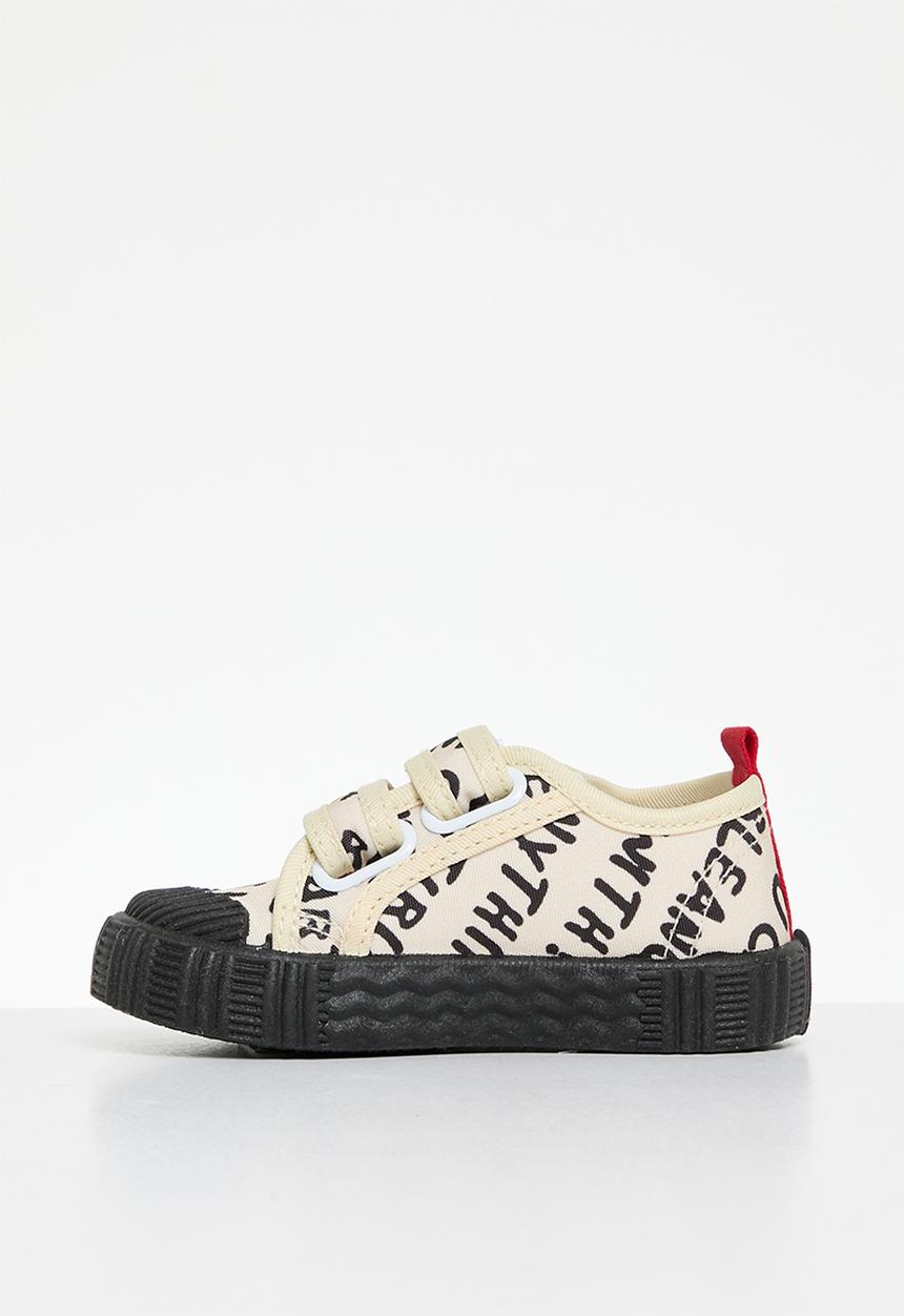 Pop Candy - Twin velcro strap sneakers - beige
