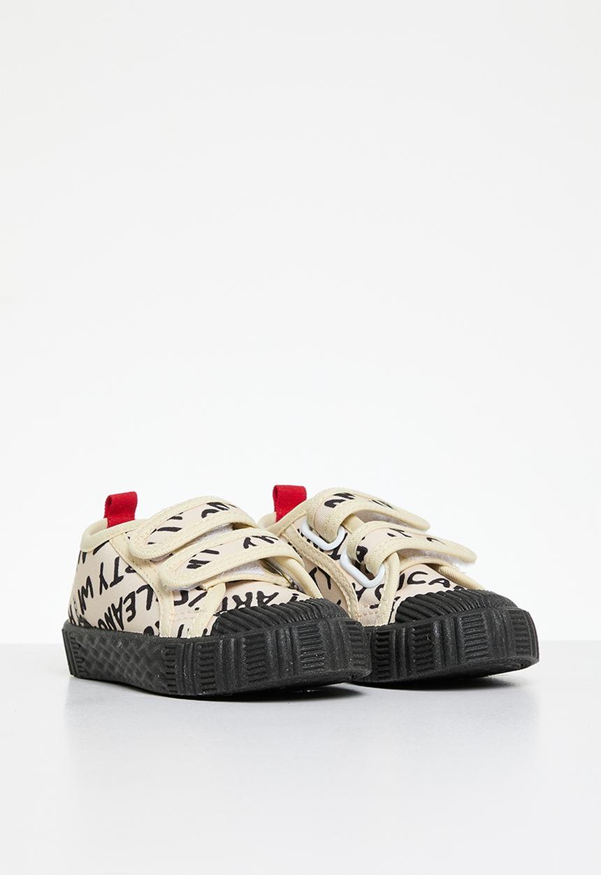 Pop Candy - Twin velcro strap sneakers - beige