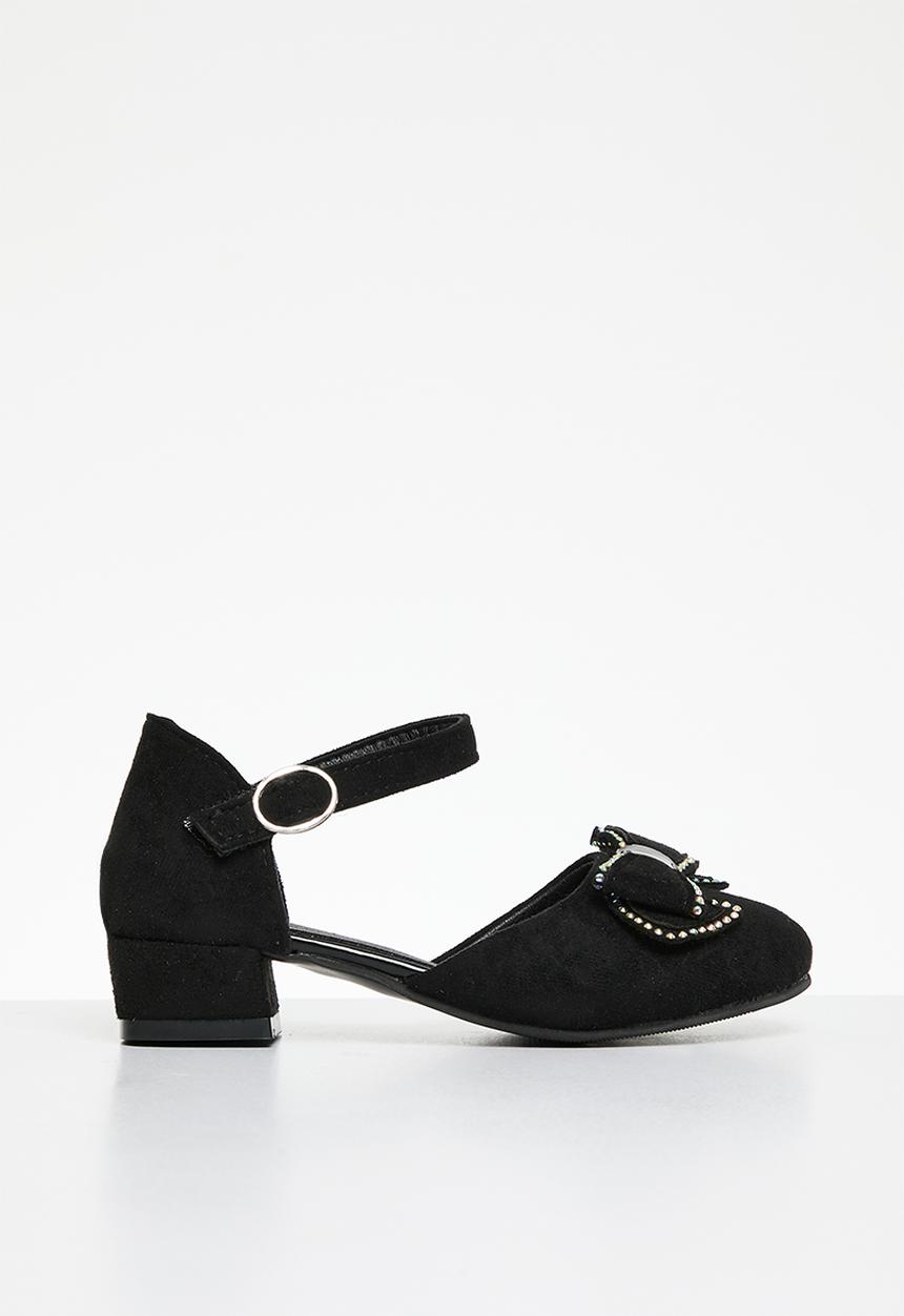 Pop Candy - Bowknot kitten heel - black