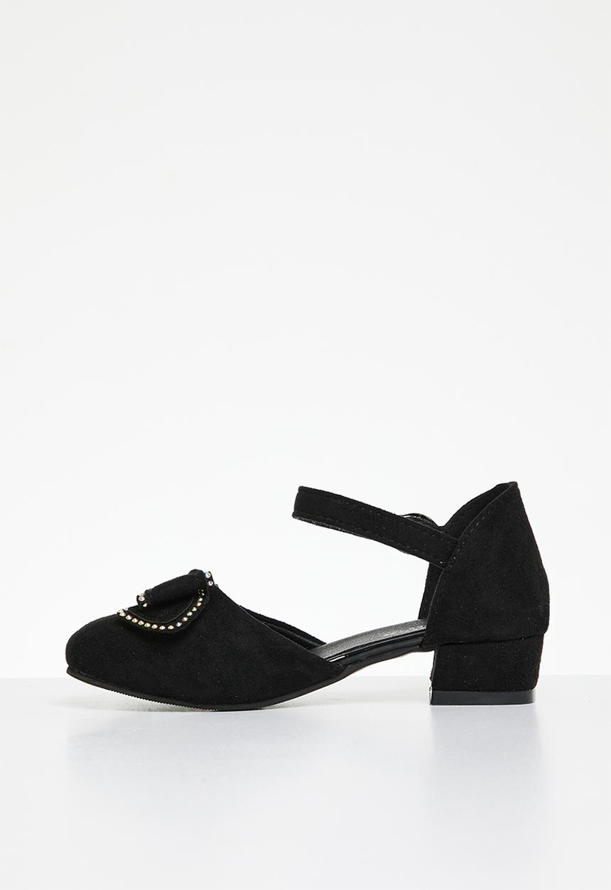 Pop Candy - Bowknot kitten heel - black