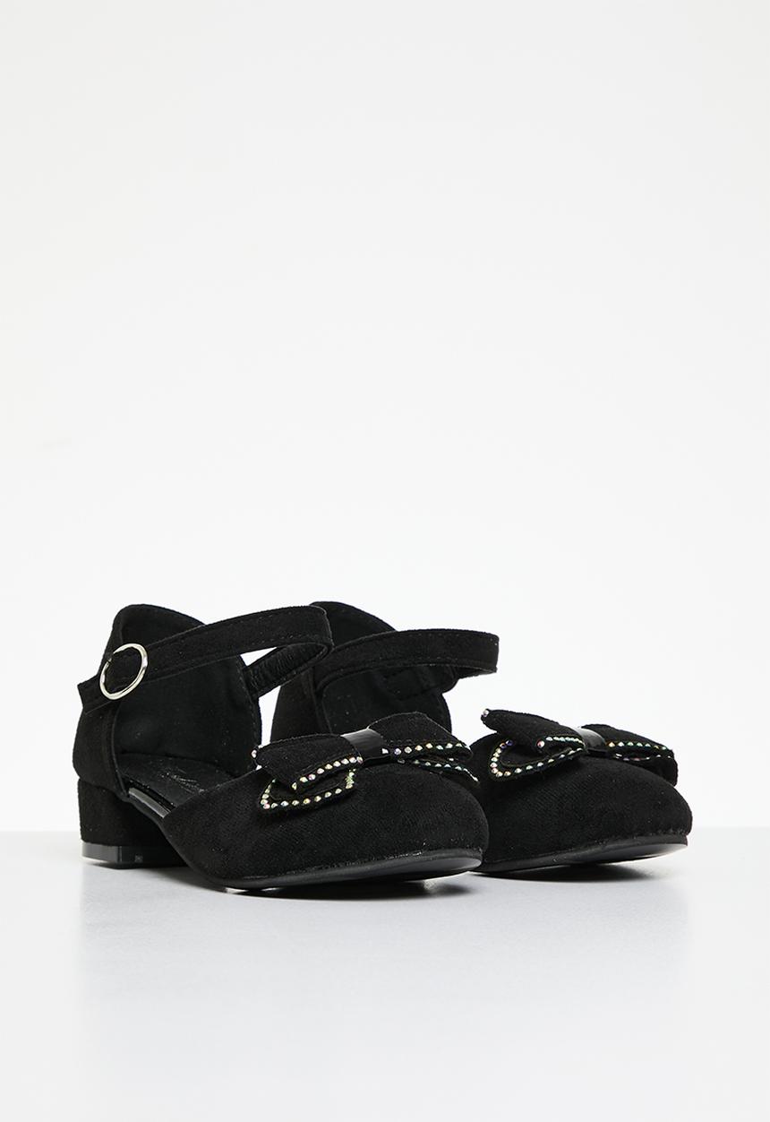Pop Candy - Bowknot kitten heel - black