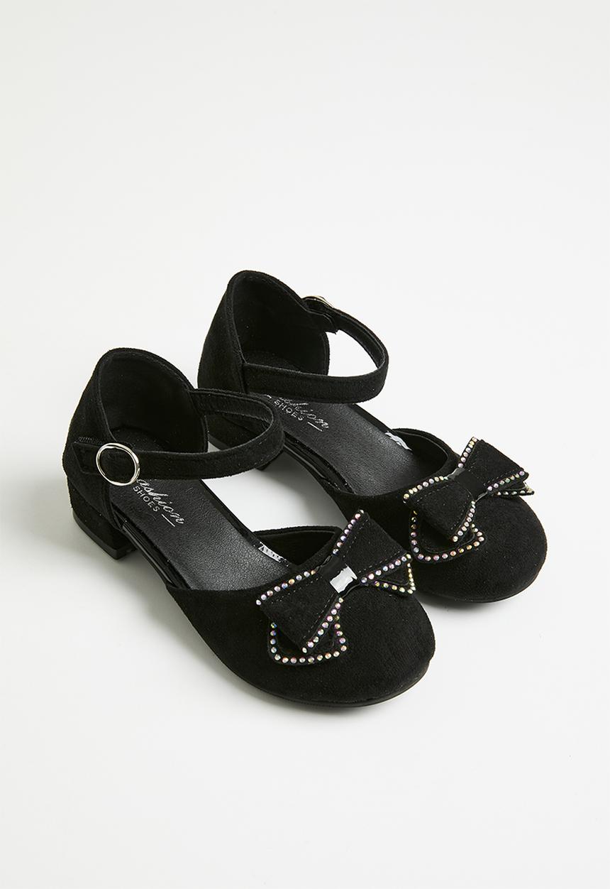 Pop Candy - Bowknot kitten heel - black