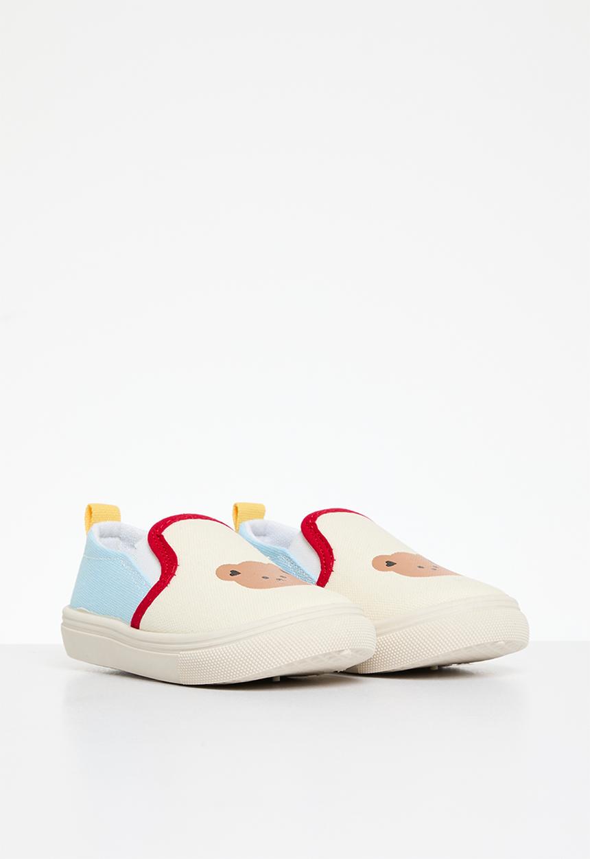 Pop Candy - Slip on sneakers - blue & off white