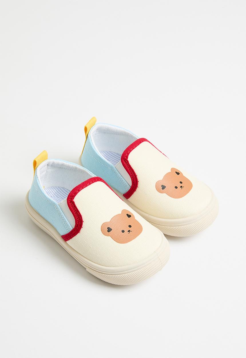 Pop Candy - Slip on sneakers - blue & off white