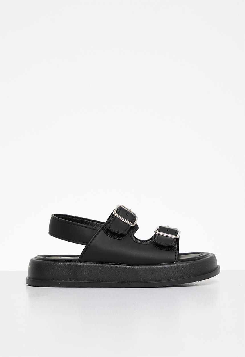 Pop Candy - Twin buckle sandals - black