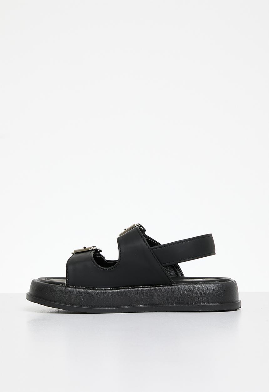 Pop Candy - Twin buckle sandals - black
