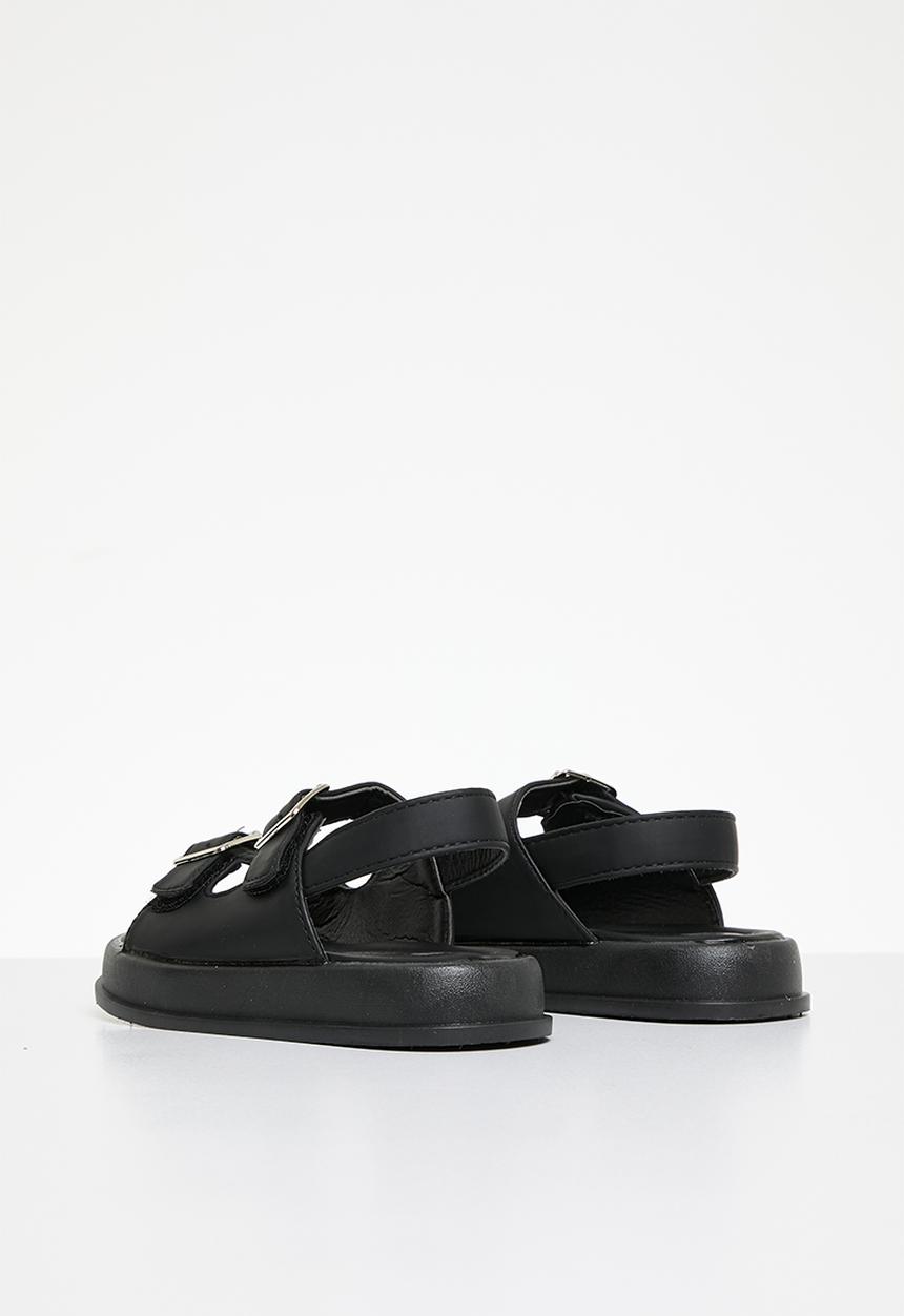 Pop Candy - Twin buckle sandals - black