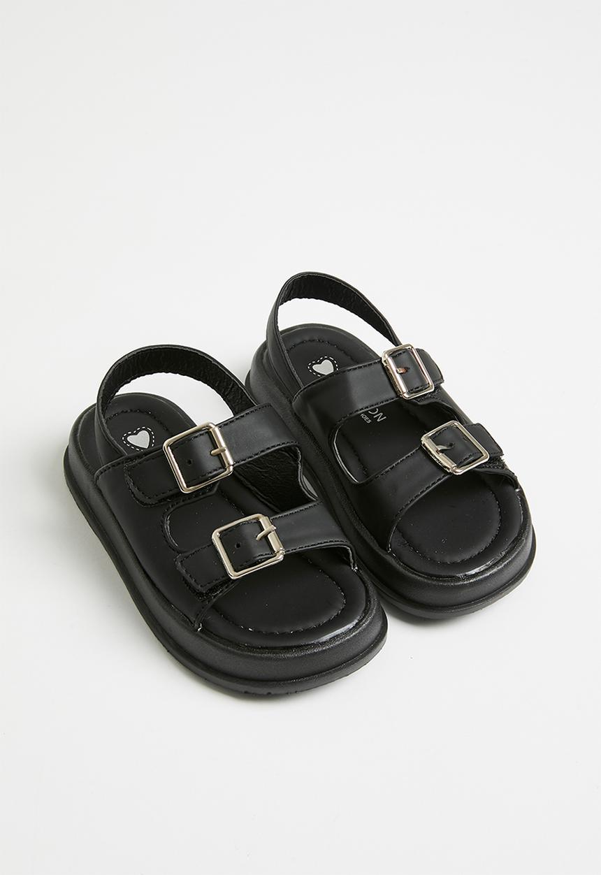 Pop Candy - Twin buckle sandals - black
