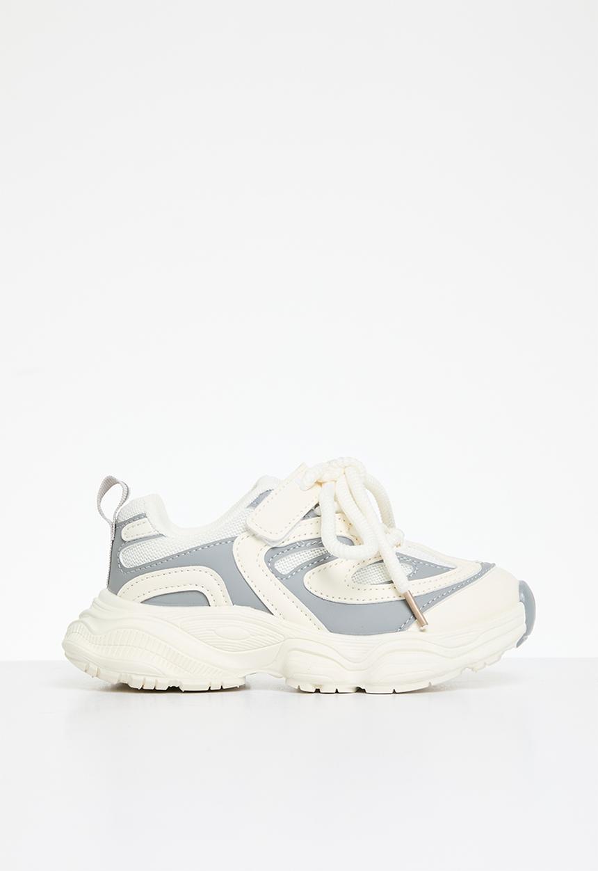 Pop Candy - Lace up colour block sneakers - grey