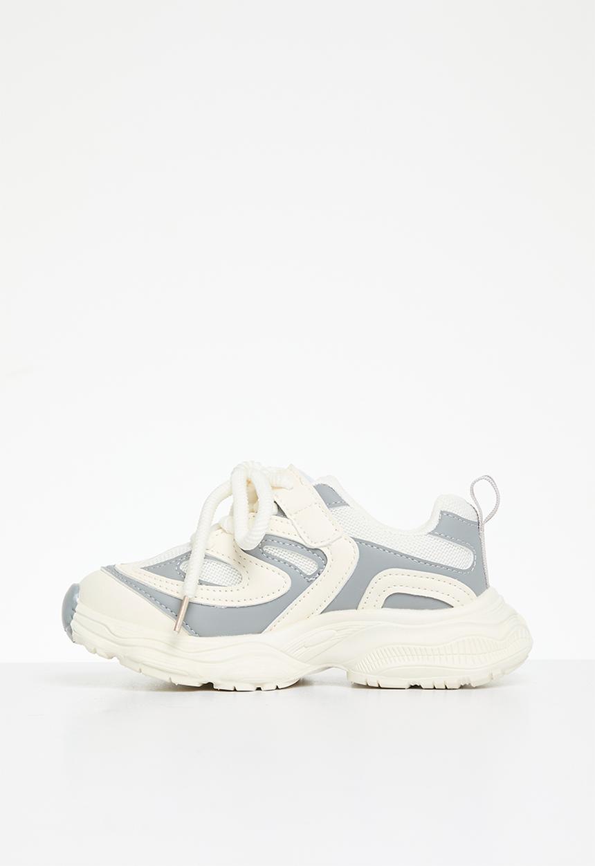 Pop Candy - Lace up colour block sneakers - grey