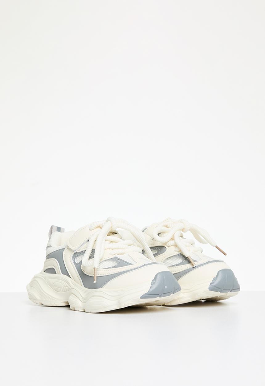 Pop Candy - Lace up colour block sneakers - grey