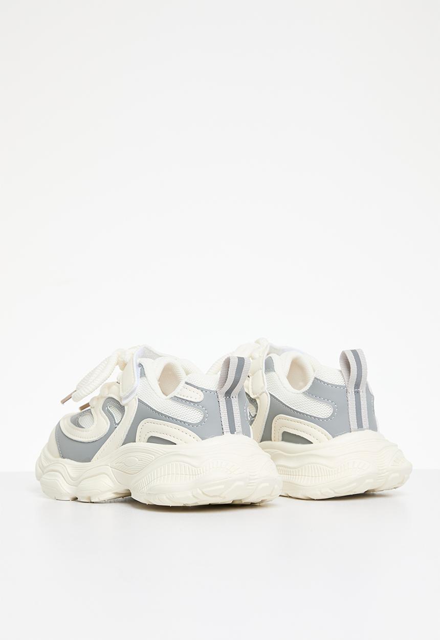 Pop Candy - Lace up colour block sneakers - grey
