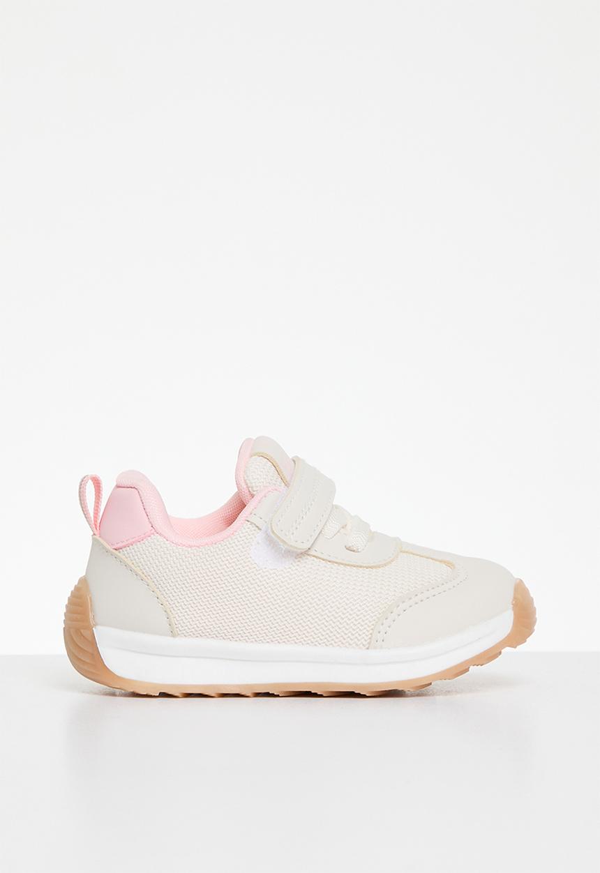 Pop Candy -  Adjustable strap sneakers - pink & off white